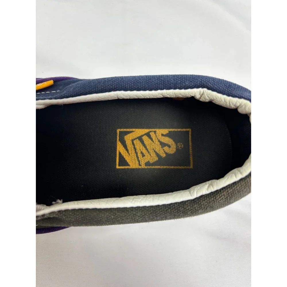 Vans Classic Slip On Colorblock Purple Navy Orange Men 8.5 Womens 10 VN0A38F7U5B